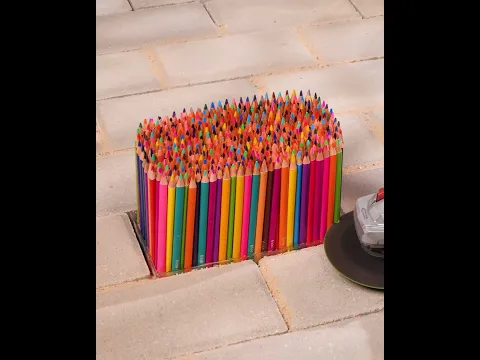 Pencils and Resin Make a Brick: Unique Epoxy Block