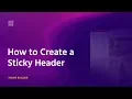 How to Create a Sticky Header on WordPress With One Click