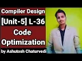 L-36 Compiler Design Unit 5 Code Optimization compiler design Important Question Unit 1 2 3 4 5 Aktu