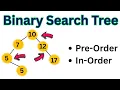 Traversal Operation in Binary Search Tree BST Pre-order And In-order Traversal Data Structures