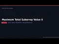 LeetCode Daily 2026-06-10 Maximum Total Subarray Value II Hard C Solution