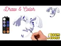 LUGIA from POKEMON Learn to Draw Color LUGIA Fun Kids Sketch
