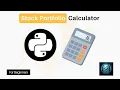 Python Stock Portfolio Tracker Explained Beginner Python Project