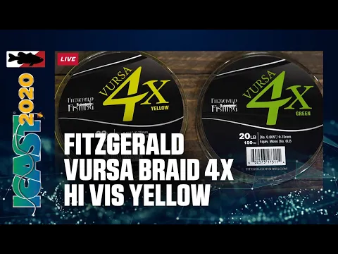 Fitzgerald Fishing Vursa Braid 4X Hi Vis Yellow and Moss Green with Trevor Fitzgerald | ICAST 2020
