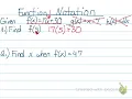 Function Notation evaluate