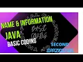 Java Tutorial Input Name And Other Information Tagalog