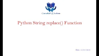 23-Python String replace Function