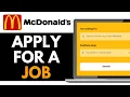 How To Apply For a Job at McDonalds 2025 QUICK EASY