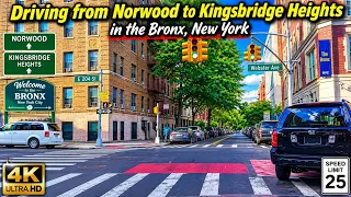 Driving from Norwood to Kingsbridge Heights in the Bronx New York