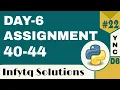 InfyTQ Programming Fundamentals Using Python Day 6 Assignments