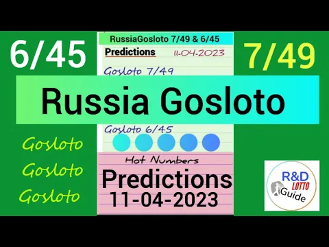 Download MP3 Russia Gosloto 7/49 & 6/45 Predictions For 11 April 2023