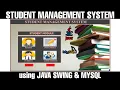 Student Management System Java Project Java Swing MySQL Eclipse Database Project