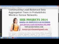 Constructing Load Balanced Data Aggregation Trees in Probabilistic Wireless Sensor Networks