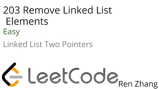 Leetcode 203 Remove Linked List Elements