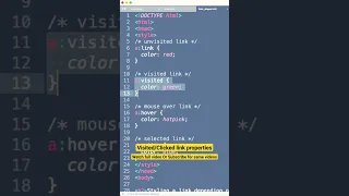 How to change clicked link color All properties in full
