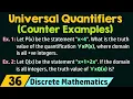 Universal Quantifiers - Counter Examples