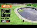 VEVOR Pond Liner Pliable EPDM Material Pond Skins Fish Pond Waterfall Base Water Gardens