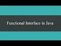 Functional Interface in Java - Devsena Mishra