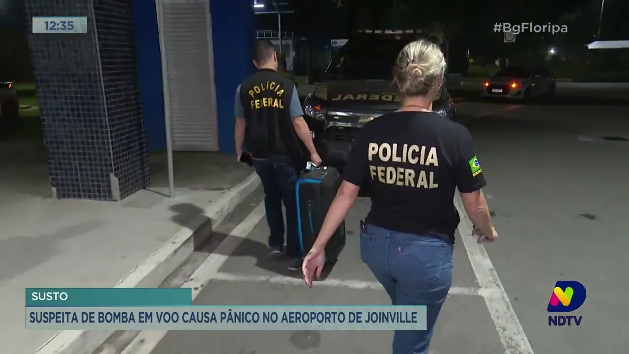 Suspeita de bomba em voo causa pânico no aeroporto de Joinville