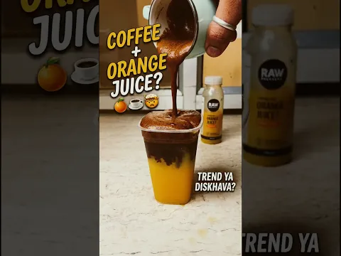 Trying the VIRAL Iced Orange Espresso! 🍊☕️ #shorts #coffee #coldcoffee #viralshorts