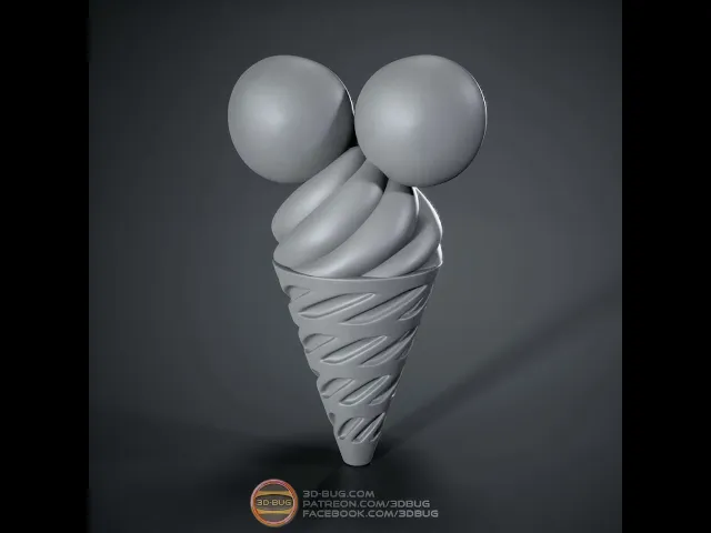 Waffle cone in Minnie Mouse style video thumbnail