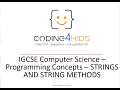 IGCSE Computer Science - PROGRAMMING CONCEPTS