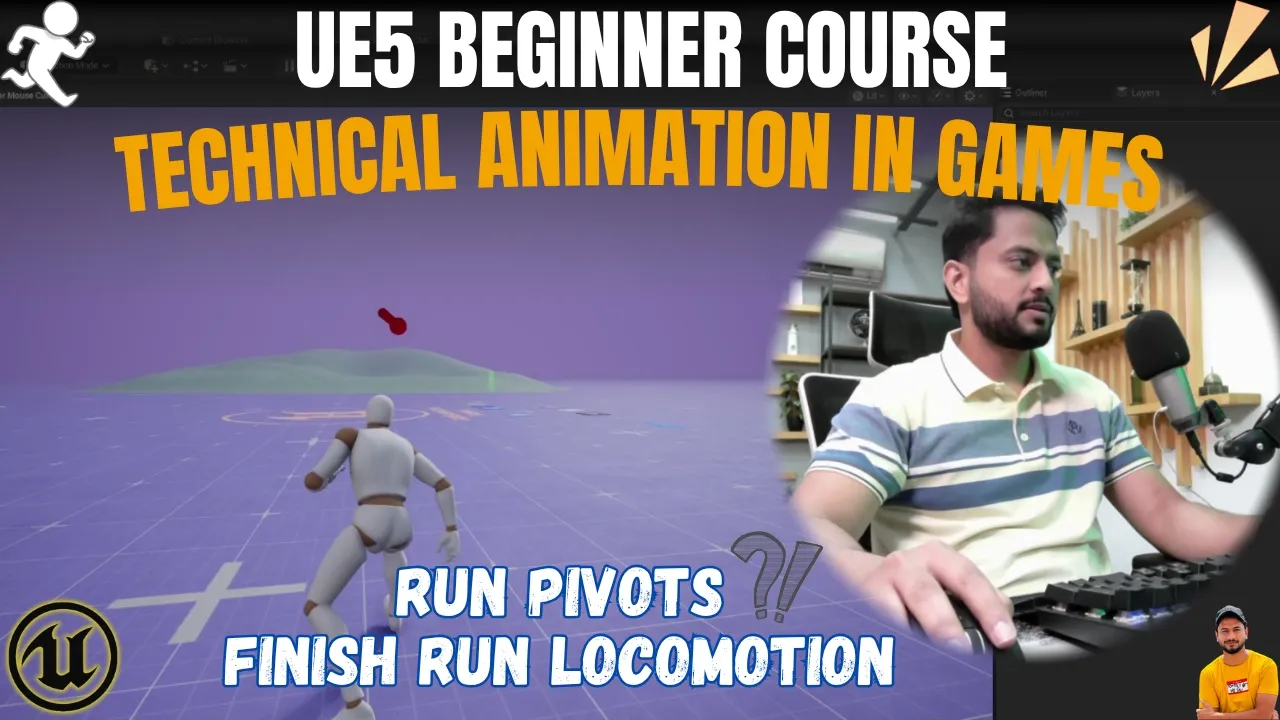 UE5 | Technical Animation in Games | Creating AAA Run Locomotion Pivots | Part-3: video thumbnail