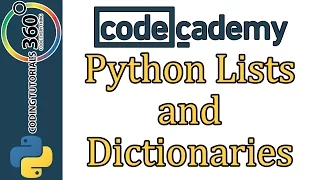 Learn Python with CodeCademy Lists and Dictionaries