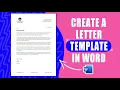 Create a letter template in Word with logo
