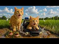 Download Lagu Mama Cat Trims Fur on the Farm and Makes Tiger Hat For Kittens At Home🐾🎩🐯