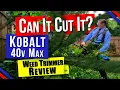 Kobalt 40v Weed Trimmer Review MONSTER WEEDS