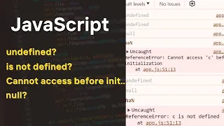 undefined vs not defined in JavaScript Simplified Explanation