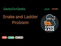 GFG POTD Snake and Ladder Problem BFS Java Hindi