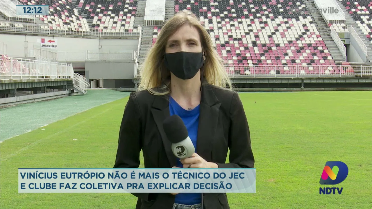 Vinícius Eutrópio não é mais o técnico do JEC e clube faz coletiva pra explicar decisão