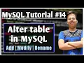 Alter table in MySQL Add Modify Rename SQL