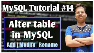 Alter table in MySQL Add Modify Rename SQL