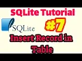 SQLite Tutorial Insert Records into Table in SQLite