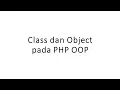 Pemrograman Berorientasi Objek PBO - 01 Class Object