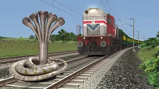 Giant Five Headed SNAKE Stops The Train in Jungle | BeamNG.Drive