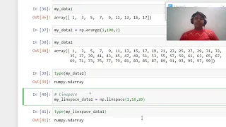 7 linspace arange and reshape function for Numerical Python array using numpy