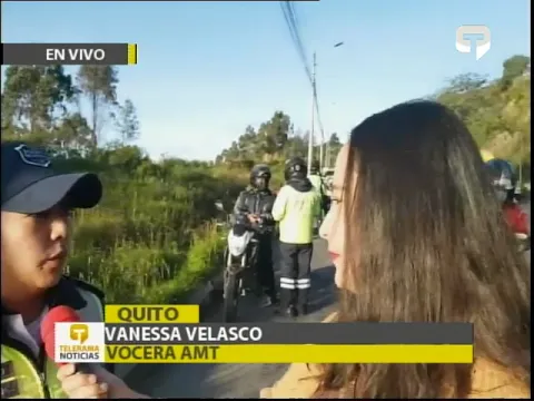 Operativos de control de tránsito en Av. Simón Bolívar - Quito