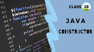 Class 28 constructor in java - java constructors