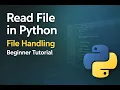 Python File Handling Reading Data from a File Python Tutorial for Beginners