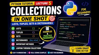 Python Collections in One Shot Lists Tuples Sets Dictionaries Python Tutorial
