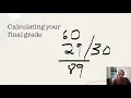 Calculating your final grade