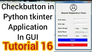 Checkbutton in Python tkinter Tutorial 16