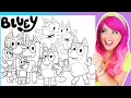 Coloring Bluey Bingo Mom Dad Bluey s Family Coloring Pages Bluey Characters Coloring s