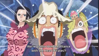 Law and Luffy alliance luffy trusts law One Piece funny moments punk hazard funny moments