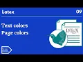 Text coloring and page coloring i e backgroung color in latex