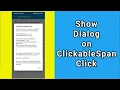 Show Dialog on ClickableSpan Click